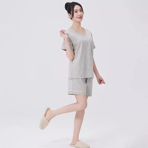 素道有机彩棉情侣夏季短袖套装 纯棉男女居家服【京东快递送货上门】 商品图2