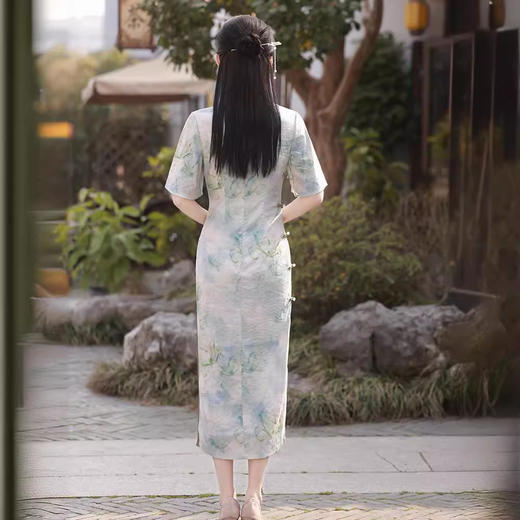 印花改良田园素雅旗袍GR5141 商品图3