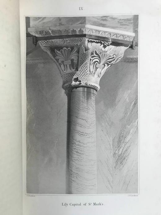 含藏书票！1886年 罗斯金《威尼斯之石》（全3卷）  约200幅版画插图 漆布精装大16开 商品图12