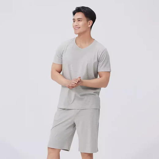 素道有机彩棉情侣夏季短袖套装 纯棉男女居家服【京东快递送货上门】 商品图1