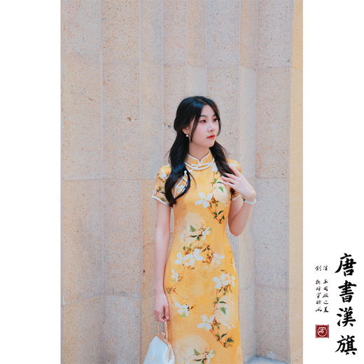 【夏至】棉麻立领斜襟日常改良旗袍新中式 商品图4