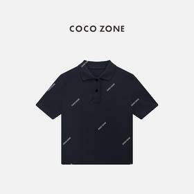 COCO ZONE "艾伦“简约翻领领纯色T恤百搭通勤短袖上衣CC2B1148