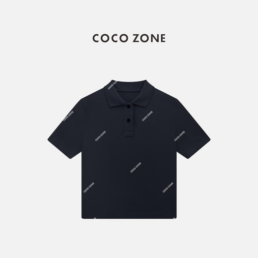 COCO ZONE "艾伦“简约翻领领纯色T恤百搭通勤短袖上衣CC2B1148 商品图0