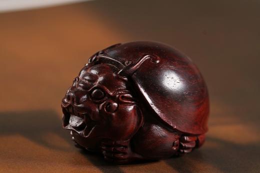 GJXJ0083°印度小叶紫檀龙龟摆件 商品图3