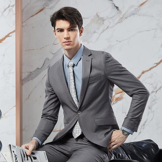 柒牌西服套装男士2024春季新款商务正装易打理平驳领面试西装外套 126C70760 商品图1