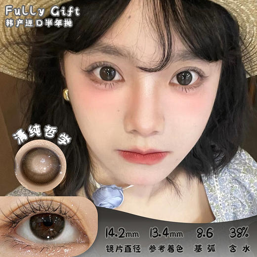 Fully Gift 清纯哲学 半年抛 两片 14.2mm 参考着色13.4mm 基弧8.6 含水38% 韩国进口 商品图0
