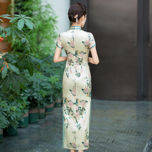 复古改良，高档真丝修身旗袍WXG-654 商品图1