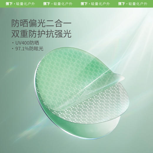 蕉下方圆中框折叠墨镜女FO31024防紫外线轻巧防晒开车偏光太阳镜 商品图2