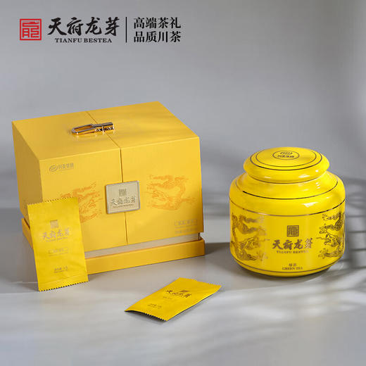 【天府龙芽】顶级绿茶·瓷罐·御龙·126g 商品图2