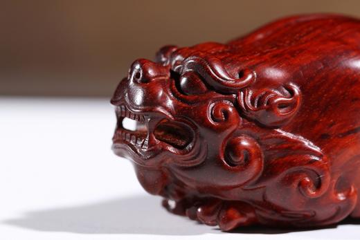 GJXJ0108°印度小叶紫檀手作登天貔貅摆件 商品图7