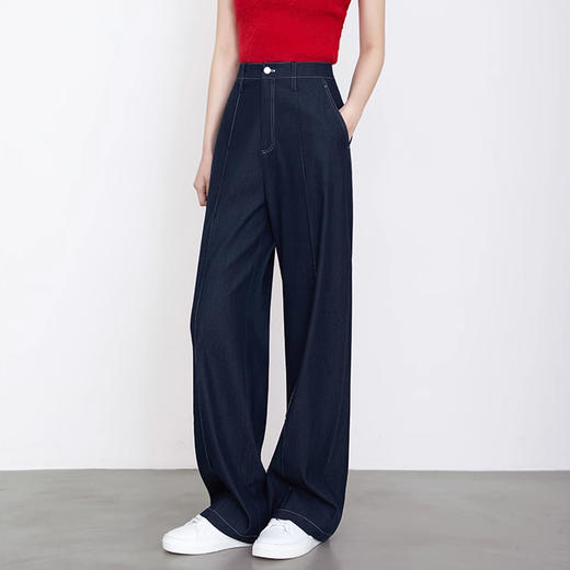 裁缝学苑AS264 高腰休闲裤女裤牛仔裤纸样阔腿裤女装打版裁剪样板图 商品图1