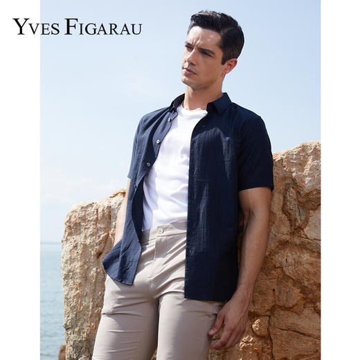 YvesFigarau伊夫·费嘉罗新款休闲短袖衬衫972418 商品图0