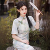 印花改良田园素雅旗袍GR5141 商品缩略图2