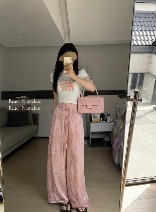 Read Nameless /三只小兔子弹力短T+粉色提花缎凉凉裤 商品图3