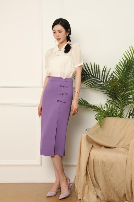 ANSUABEL 精致气质淑女翻领微透上衣 16274 商品图1