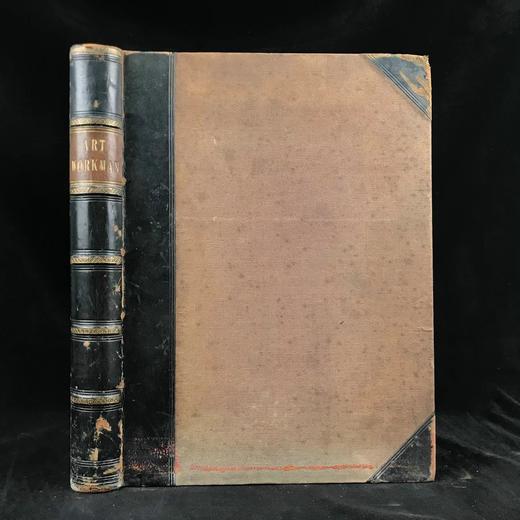 39.5*29cm！约19世纪后期 艺术工匠月刊 180幅版画插图（含多幅套色版画） 真皮精装8开 商品图0