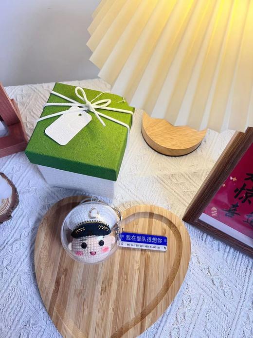【DIY纯手工钩织卡通头部挂件】纯手工钩织兵哥哥玩偶亚克力娃娃头钥匙扣挂件（手工产品不支持退换）LQQ 商品图4