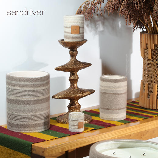 西藏江孜手工氆氇羊绒系列疗愈香氛蜡烛  SJF96P604M 商品图4