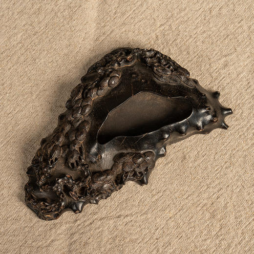 清 紫檀雕松树纹水盂 商品图2