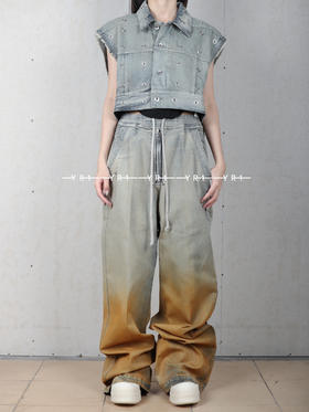 Rick Owens Drkshdw | LIDO 天空色柳钉牛仔马甲