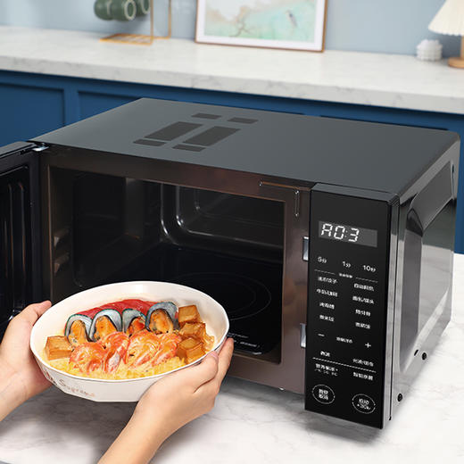 侧拉门 微波光波炉 （510421）不锈钢内胆 800W 23L格兰仕 微波炉 B1-PGGF3 商品图1