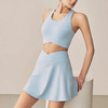 【3~5天发货】跃牌【美度空间】系列 冰薄荷夏季假两件运动短裙弹力交叉收腰瑜伽裙内侧口袋网球裙ADDQ41013 商品缩略图4
