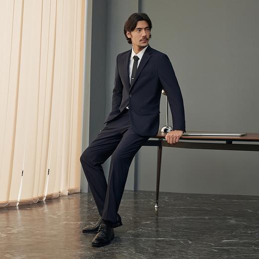 【婚礼季/含羊毛】柒牌西装男套装2025秋季新款新郎结婚正装商务职业套西	127C70250 商品图3