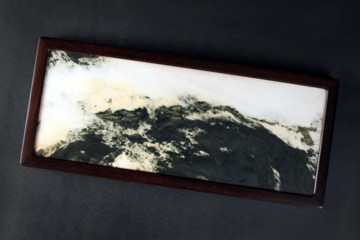 SDMG0046°大红酸枝嵌云石茶盘 商品图2