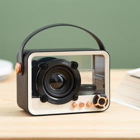 imu幻响黑晶复古蓝牙音箱收音机家用生日礼物女生插卡便携小音响