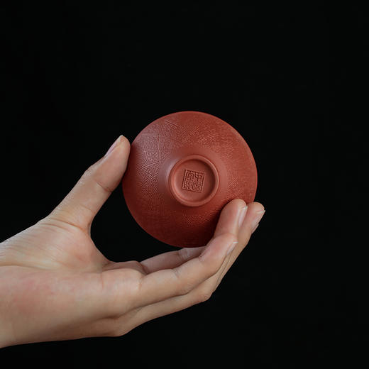 朱泥小斗笠杯 宜兴紫砂个人杯陶瓷主人杯茶杯功夫品茗杯高档茶具 商品图2