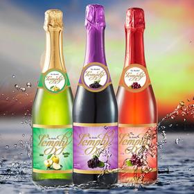 天普拉苹果汁碳酸饮料/红葡萄汁碳酸饮料/桃红葡萄汁饮料750m 西班牙轻奢起泡果味浓郁 021740/021739/025644