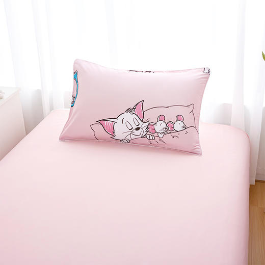【自营】 猫和老鼠Tom and Jerry 100纯棉四件套 粉色馨梦 200*230cm 商品图3