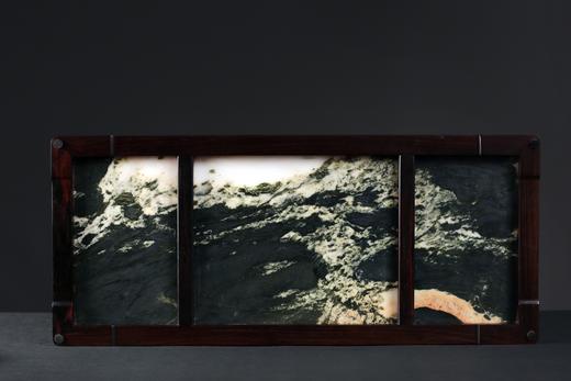 SDMG0046°大红酸枝嵌云石茶盘 商品图6