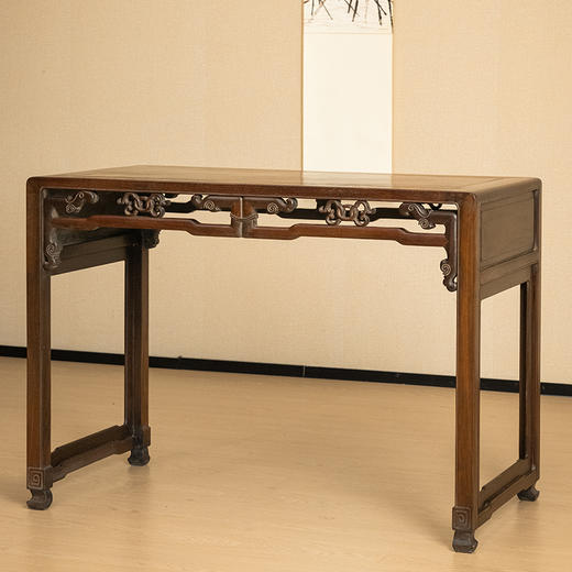 清 红木攒接拐子云纹四面平书桌 商品图4