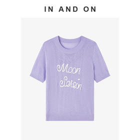 IN AND ON  夏风弥尔 钩花刺绣针织上衣  54466