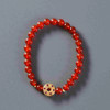 YHMN0009°红玛瑙+六字真言红点隔珠手串0.6*26 商品缩略图0