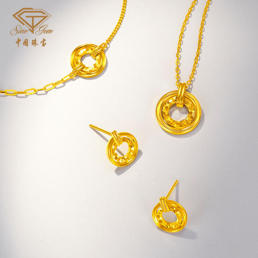 「追光」内外黄金足金几何手链 商品图3