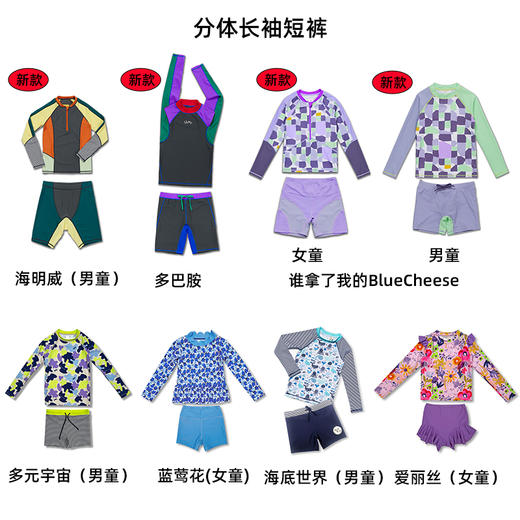 【代发】Uzmz有这么只【分体长袖短裤】男童女童儿童连体泳衣冲浪服防晒短袖宝宝泳装11 商品图7