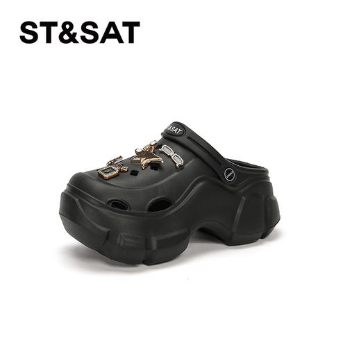 星期六沙滩度假外穿增高厚底洞洞鞋SSC211028O 商品图5