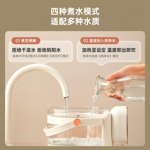 韩国现代/HYUNDAI 高硼硅玻璃可视烧水壶3.5升 大容量电热水壶 家用恒温可视化 商品图2