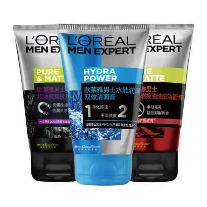 欧莱雅男士洁面膏洗面奶保湿控油祛痘100ml 商品图1