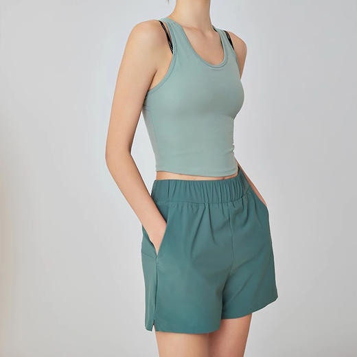 【3~5天发货】跃牌【美度空间】系列 单径平夏季防晒宽松休闲短裤女高腰三分瑜伽短裤ADDK41033 商品图2