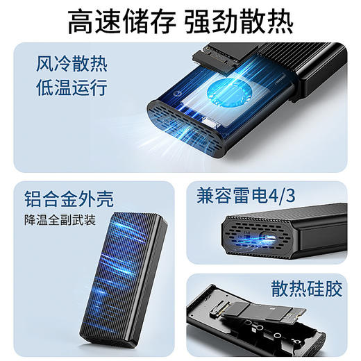 绿L代工/USB4硬盘盒40Gbps M.2 NVMe固态硬盘盒 兼容雷电4 商品图1