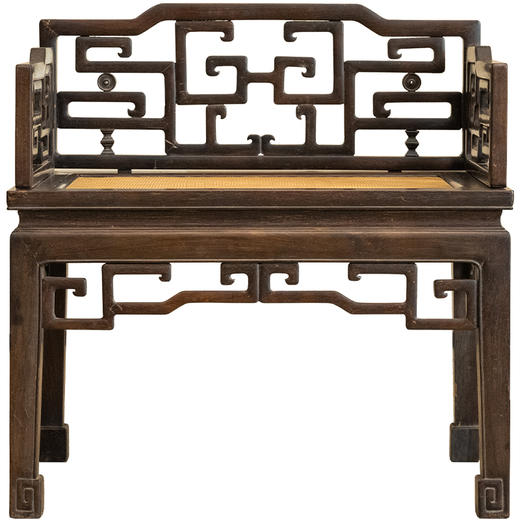 清 红木攒接拐子纹三围屏宝座 商品图5