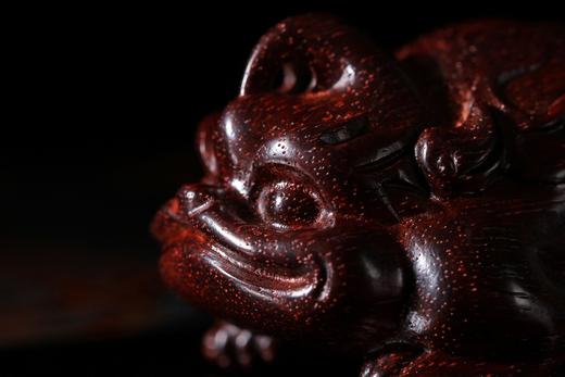 GJXJ0110°印度小叶紫檀手作独角兽摆件 商品图4