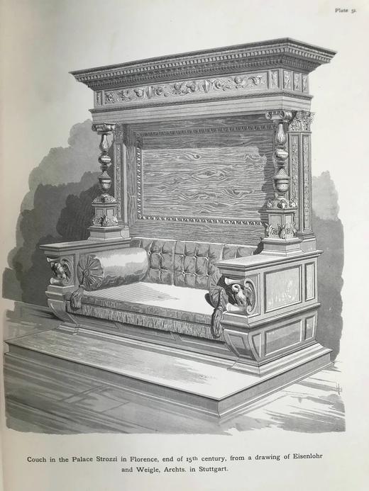 39.5*29cm！约19世纪后期 艺术工匠月刊 180幅版画插图（含多幅套色版画） 真皮精装8开 商品图13