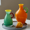 创意中古风双耳彩色玻璃花瓶鲜花干花台面电视柜软装家居酒店装饰 商品缩略图2