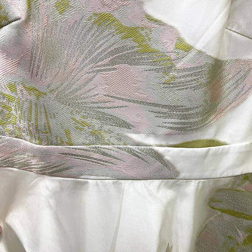 HJ2S62_绿沈色_连衣裙_夏季_气质优雅粉绿花卉提花圆领无袖收腰显瘦 A 字中裙_高级女装_BERNIEELEN 伯妮斯茵 商品图7