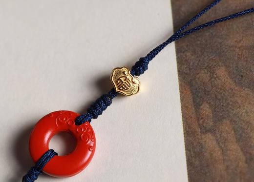 GJXJ0356°朱砂双龙平安环挂件 商品图4