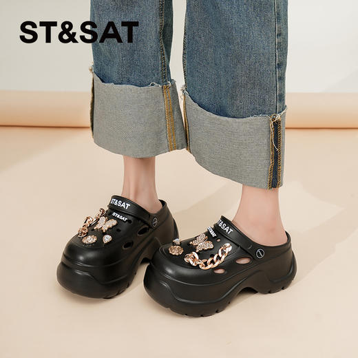 星期六休闲日常户外厚底洞洞鞋SSC21100X6 商品图3